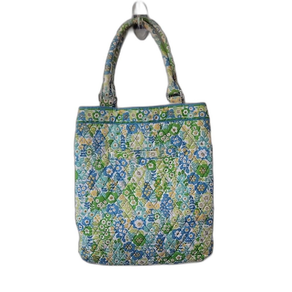 Vera Bradley Pastel Blue and Green Quilted Floral Tote